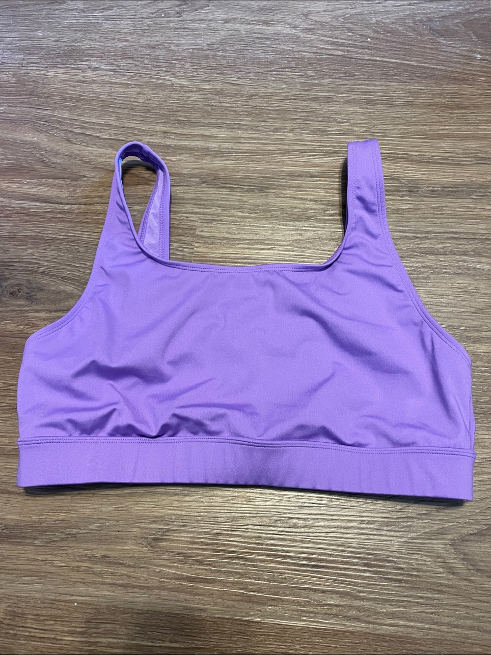 Humankind purple minimizing Swim top Sports Bra
